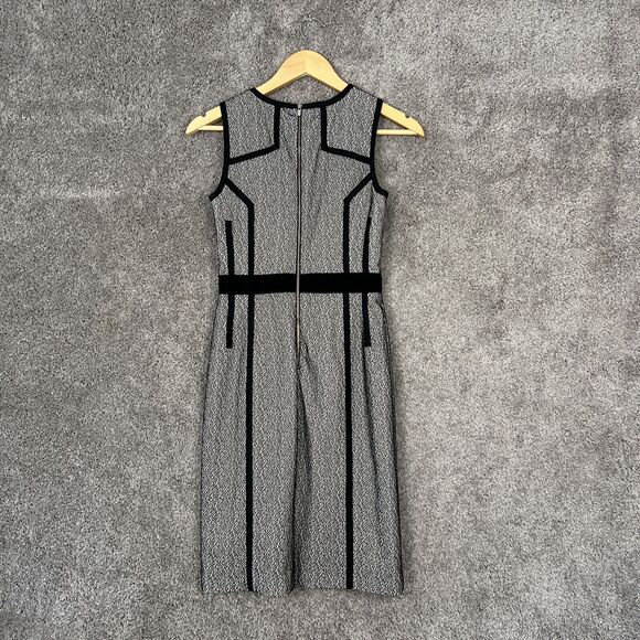 Banana Republic Dress Womens 0 BLack Lace Overlay Sleeveless Scoop Neck Zip - Picture 2 of 13